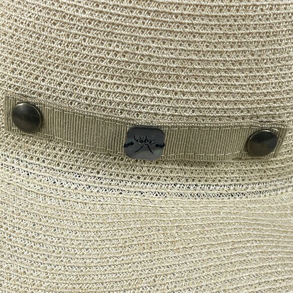 Filu Hats Forest Straw Hat Women's Smal Beige Decorative Pom Pom Trim Hand Made - Picture 4 of 11